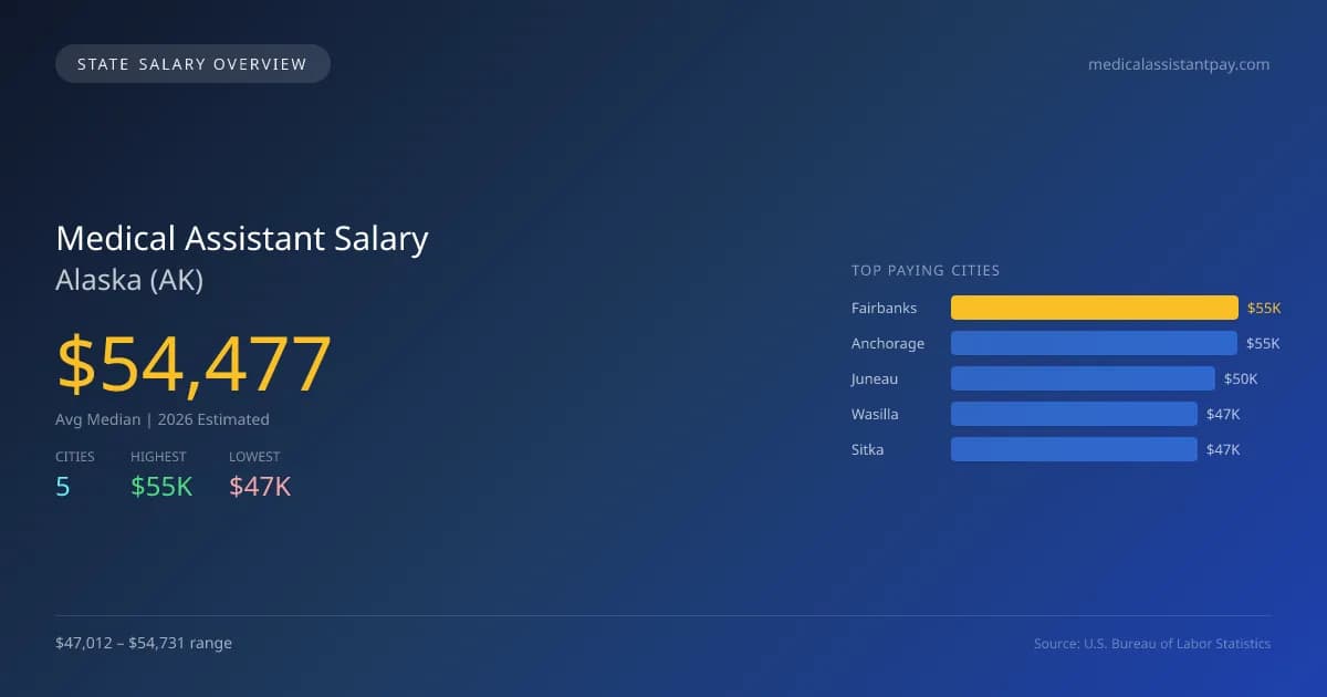 Medical Assistant Salary in Alaska - 2025 BLS Data Infographic