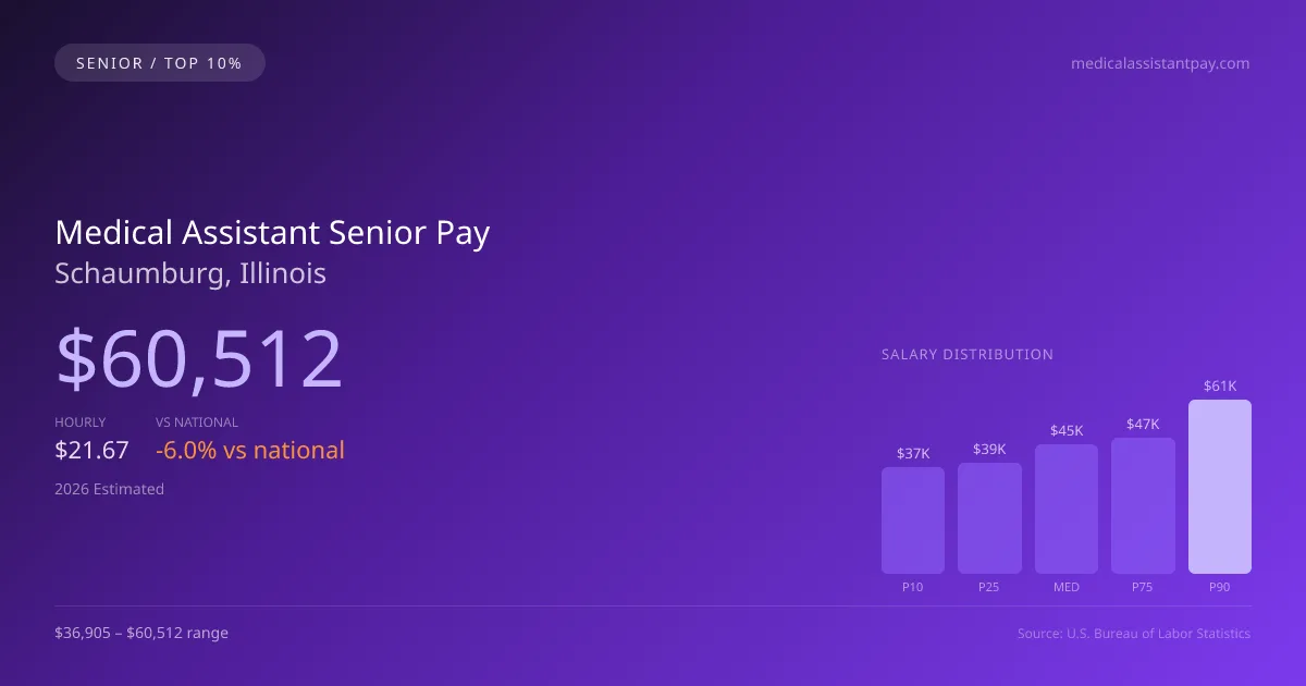 Medical Assistant Senior Salary in Schaumburg, IL — 2026 est., based on 2025 BLS