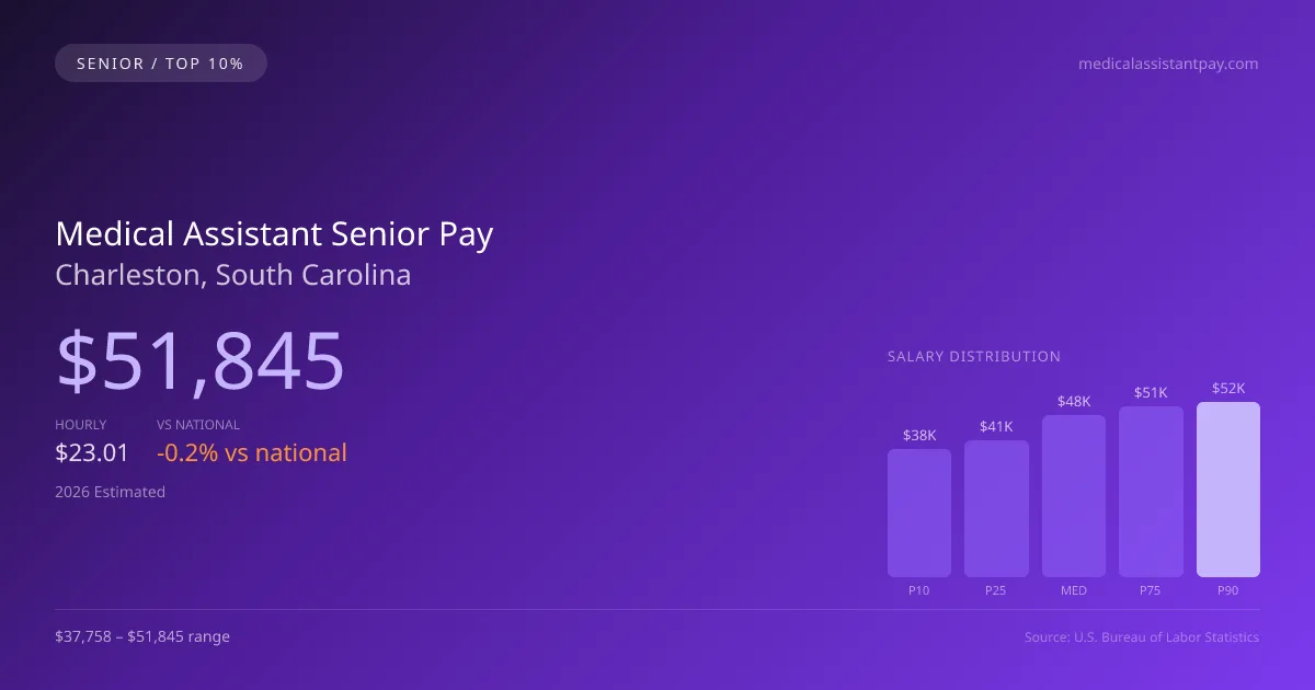 Medical Assistant Senior Salary in Charleston, SC — 2026 est., based on 2025 BLS